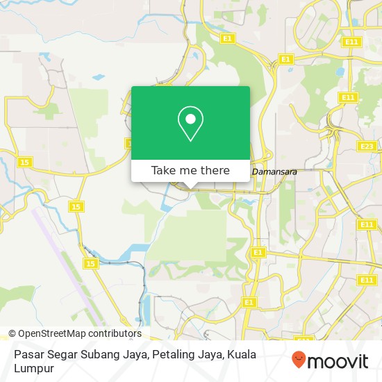 Peta Pasar Segar Subang Jaya, Petaling Jaya