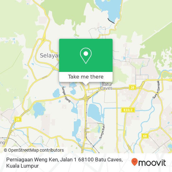 Perniagaan Weng Ken, Jalan 1 68100 Batu Caves map