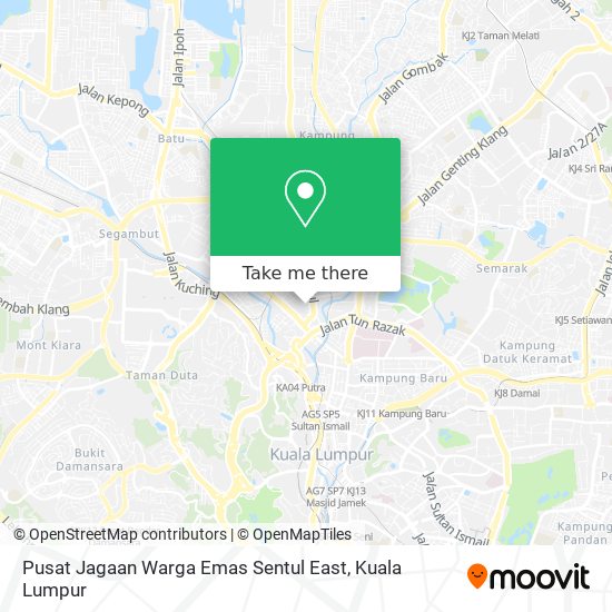 Pusat Jagaan Warga Emas Sentul East map