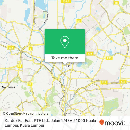 Peta Kardex Far East PTE Ltd., Jalan 1 / 48A 51000 Kuala Lumpur