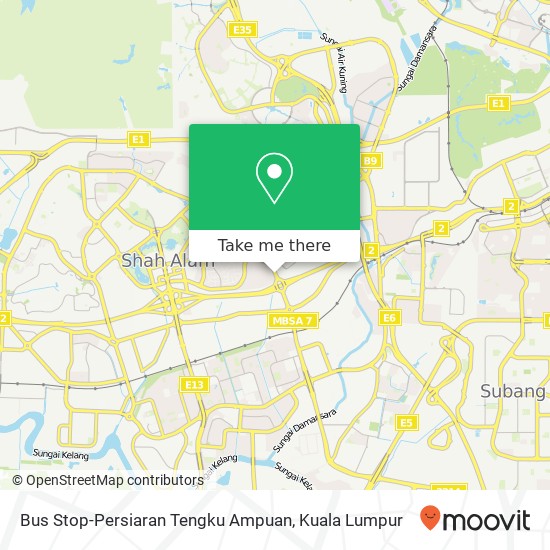 Bus Stop-Persiaran Tengku Ampuan map