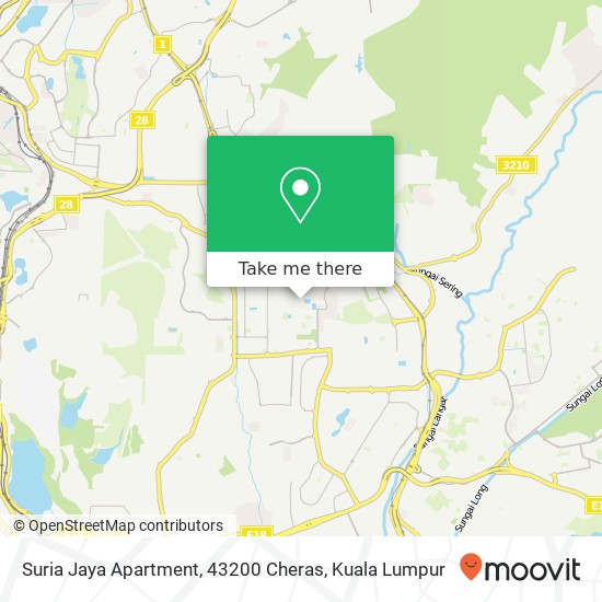 Suria Jaya Apartment, 43200 Cheras map