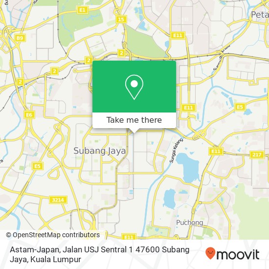 Astam-Japan, Jalan USJ Sentral 1 47600 Subang Jaya map