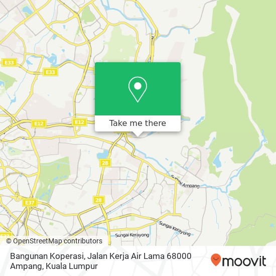 Bangunan Koperasi, Jalan Kerja Air Lama 68000 Ampang map