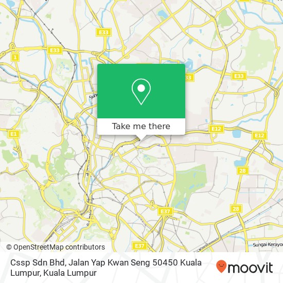 Cssp Sdn Bhd, Jalan Yap Kwan Seng 50450 Kuala Lumpur map