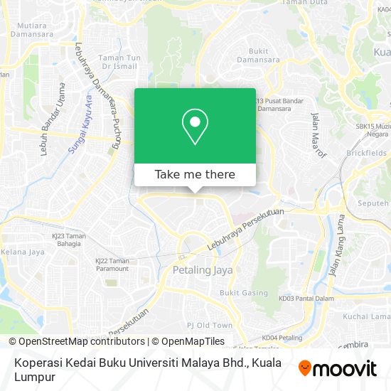 Peta Koperasi Kedai Buku Universiti Malaya Bhd.