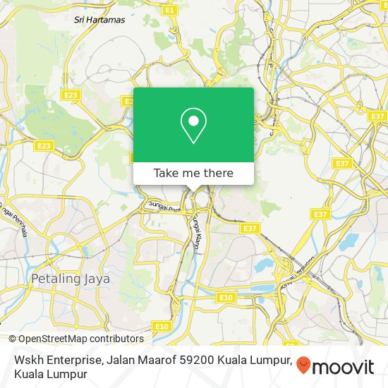Peta Wskh Enterprise, Jalan Maarof 59200 Kuala Lumpur