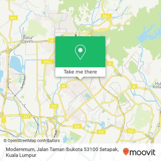 Peta Modernmum, Jalan Taman Ibukota 53100 Setapak