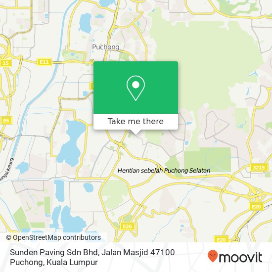Sunden Paving Sdn Bhd, Jalan Masjid 47100 Puchong map