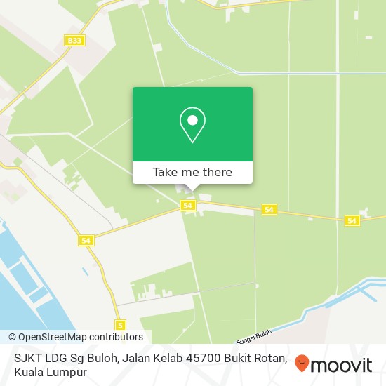 Peta SJKT LDG Sg Buloh, Jalan Kelab 45700 Bukit Rotan