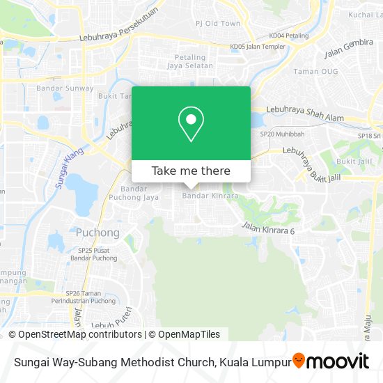 Peta Sungai Way-Subang Methodist Church