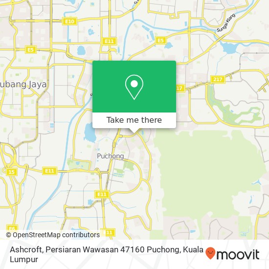 Ashcroft, Persiaran Wawasan 47160 Puchong map