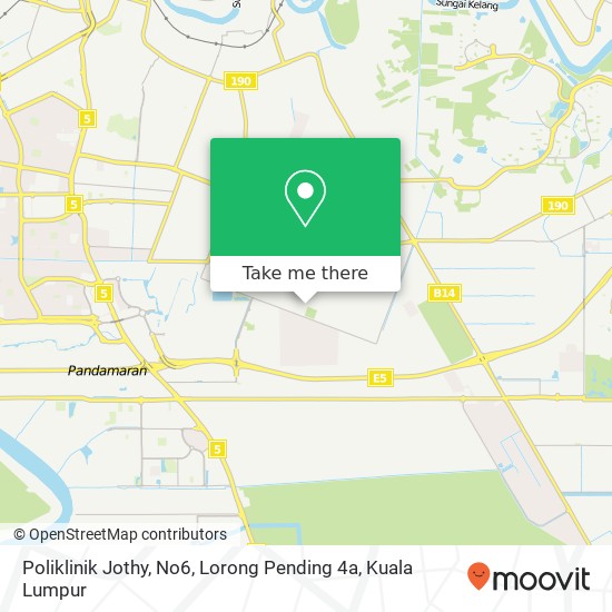 Peta Poliklinik Jothy, No6, Lorong Pending 4a