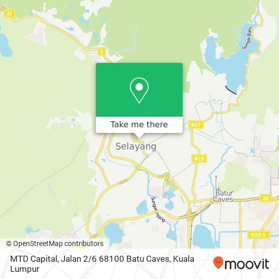 Peta MTD Capital, Jalan 2 / 6 68100 Batu Caves