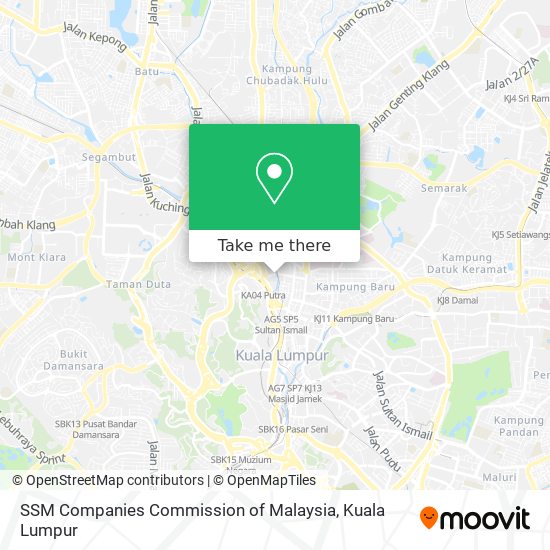 SSM Companies Commission of Malaysia map