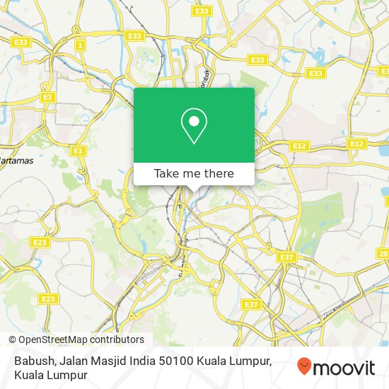 Babush, Jalan Masjid India 50100 Kuala Lumpur map