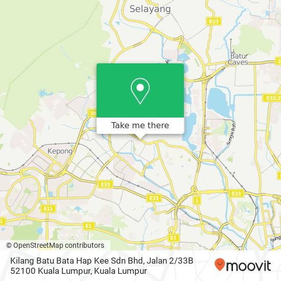 Kilang Batu Bata Hap Kee Sdn Bhd, Jalan 2 / 33B 52100 Kuala Lumpur map