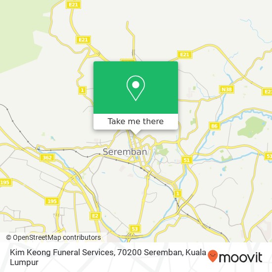 Kim Keong Funeral Services, 70200 Seremban map