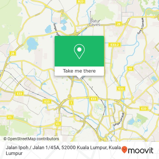 Peta Jalan Ipoh / Jalan 1 / 45A, 52000 Kuala Lumpur