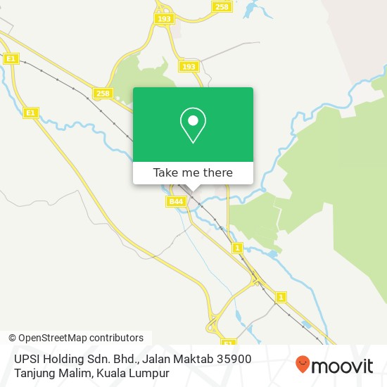 UPSI Holding Sdn. Bhd., Jalan Maktab 35900 Tanjung Malim map
