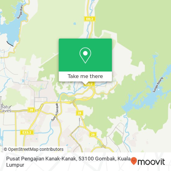 Peta Pusat Pengajian Kanak-Kanak, 53100 Gombak