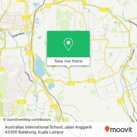 Australian International School, Jalan Anggerik 43300 Balakong map