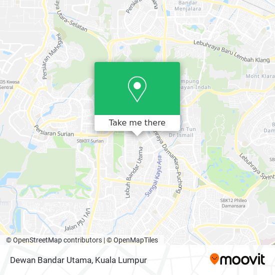 Dewan Bandar Utama map