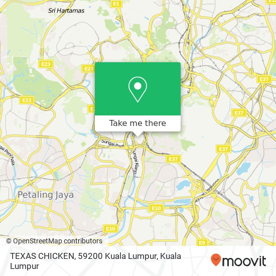 Peta TEXAS CHICKEN, 59200 Kuala Lumpur