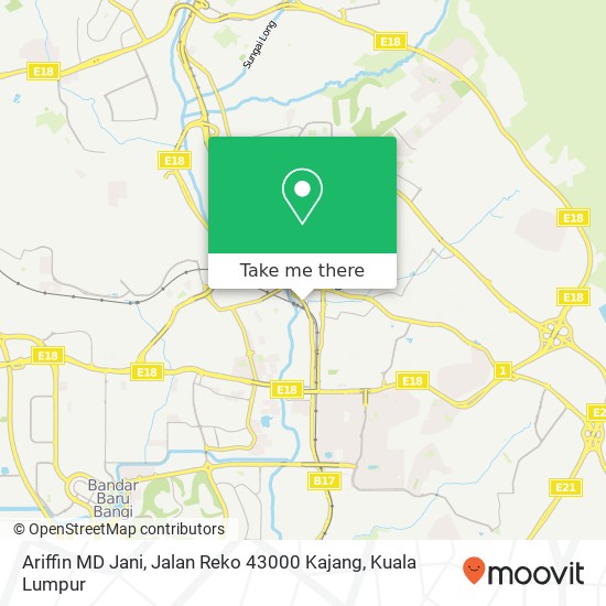 Peta Ariffin MD Jani, Jalan Reko 43000 Kajang