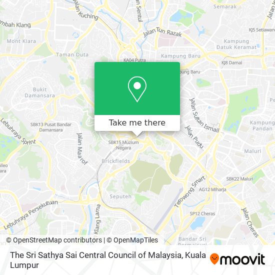 Peta The Sri Sathya Sai Central Council of Malaysia