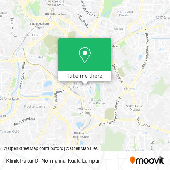 Klinik Pakar Dr Normalina map