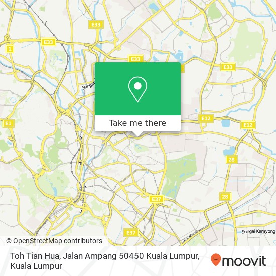 Peta Toh Tian Hua, Jalan Ampang 50450 Kuala Lumpur