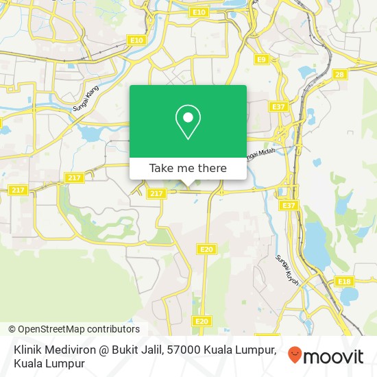 Peta Klinik Mediviron @ Bukit Jalil, 57000 Kuala Lumpur
