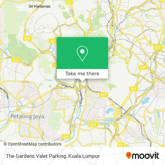 The Gardens Valet Parking map