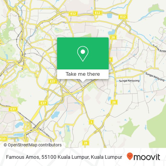 Famous Amos, 55100 Kuala Lumpur map