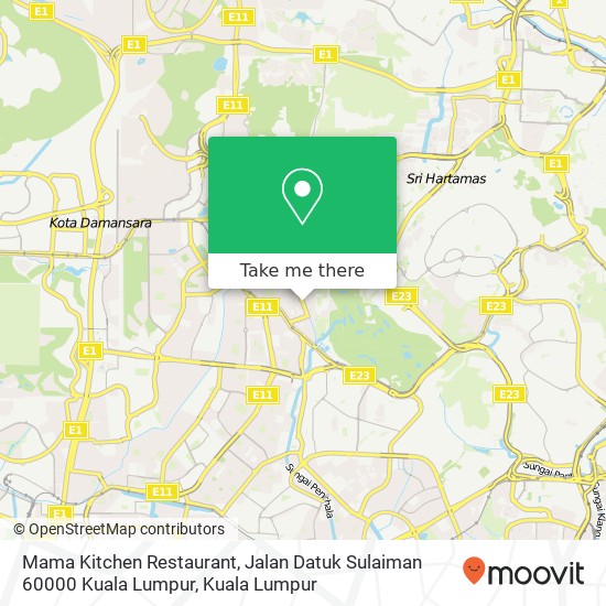 Peta Mama Kitchen Restaurant, Jalan Datuk Sulaiman 60000 Kuala Lumpur