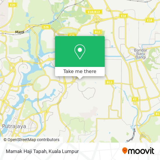 Mamak Haji Tapah map