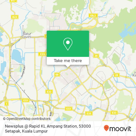 Newsplus @ Rapid KL Ampang Station, 53000 Setapak map