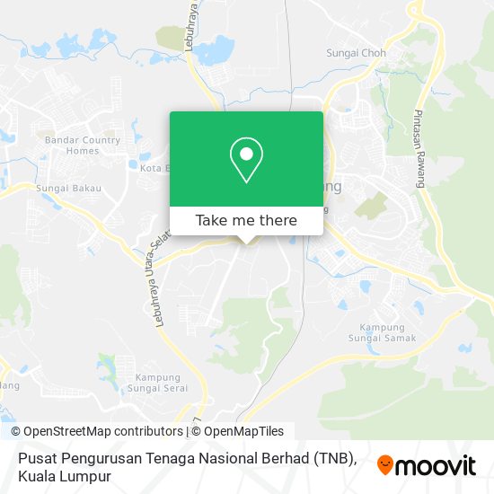 Peta Pusat Pengurusan Tenaga Nasional Berhad (TNB)