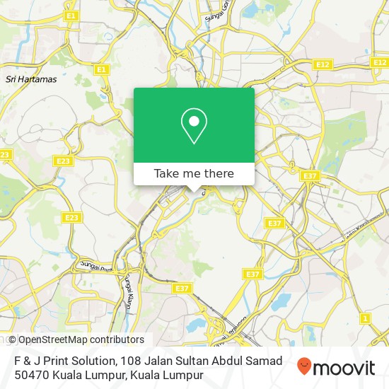 F & J Print Solution, 108 Jalan Sultan Abdul Samad 50470 Kuala Lumpur map