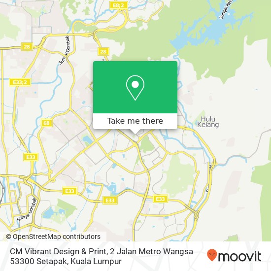 CM Vibrant Design & Print, 2 Jalan Metro Wangsa 53300 Setapak map