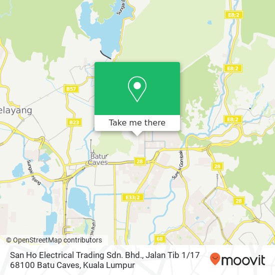 San Ho Electrical Trading Sdn. Bhd., Jalan Tib 1 / 17 68100 Batu Caves map