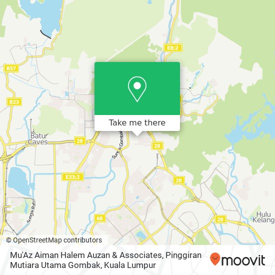 Peta Mu'Az Aiman Halem Auzan & Associates, Pinggiran Mutiara Utama Gombak
