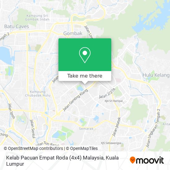 Kelab Pacuan Empat Roda (4x4) Malaysia map