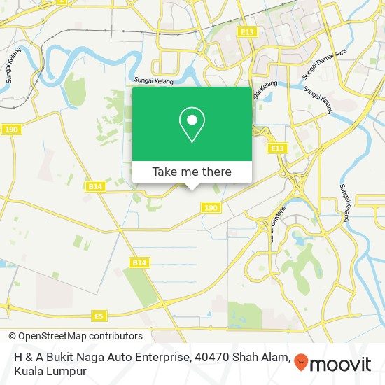 Peta H & A Bukit Naga Auto Enterprise, 40470 Shah Alam