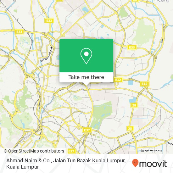 Ahmad Naim & Co., Jalan Tun Razak Kuala Lumpur map