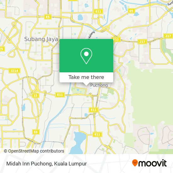 Midah Inn Puchong map