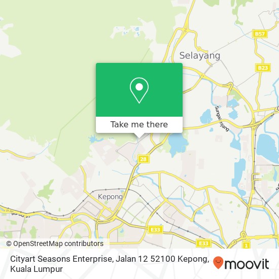 Cityart Seasons Enterprise, Jalan 12 52100 Kepong map