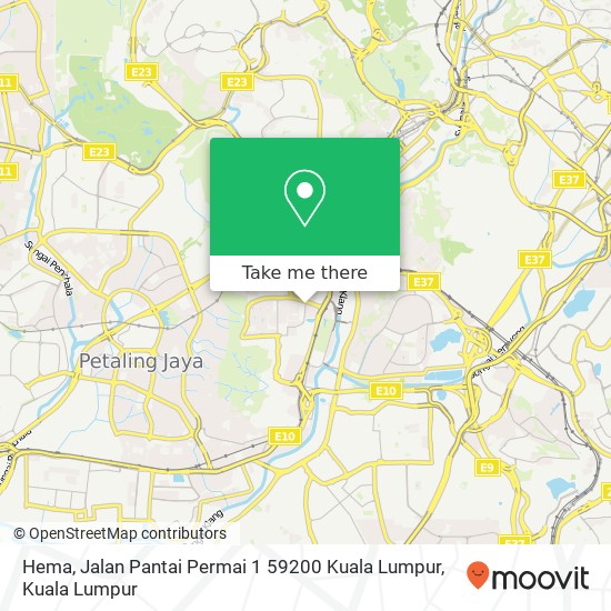 Peta Hema, Jalan Pantai Permai 1 59200 Kuala Lumpur