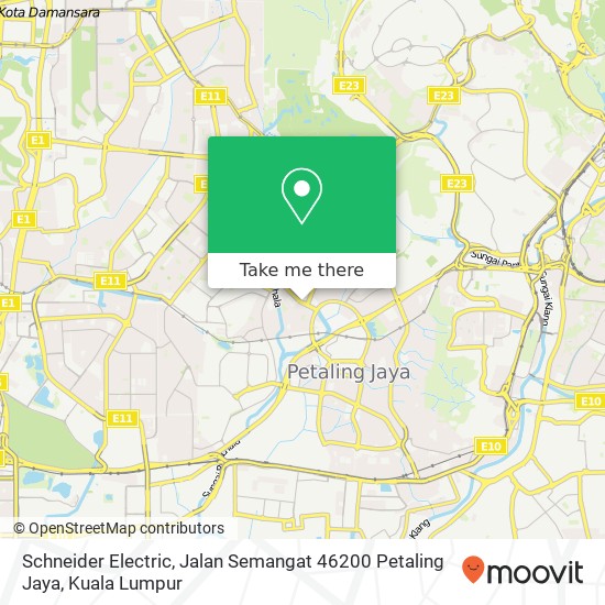 Peta Schneider Electric, Jalan Semangat 46200 Petaling Jaya